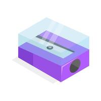 Visually perfect icon of sharpener in modern style, school supplies, of pencil grinder. vector