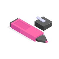Check this creatively designed icon of highlighter, stationery item. vector