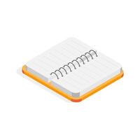 Notebook isometric icon in modern style. vector