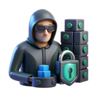 Cybersecurity Protecting Data with Encryption and Secure Servers png