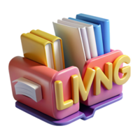 realçando estilo de vida através lendo uma colorida guia para livros e bem ser png