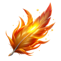 Fiery Feather A Glowing, Abstract Design png