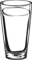 Glass of milk icon in black style. vector