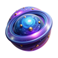 Cosmic Orb A 3D Render of a Galactic Sphere png