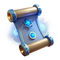 Enchanted Scroll Mystical Parchment with Luminescent Gems png