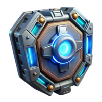 Futuristic Octagonal Tech Device 3D Render of a Sci Fi Gadget png