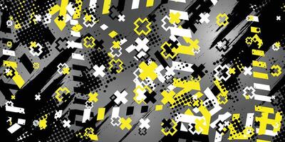 abstract background with yellow and black geometric shapes vector
