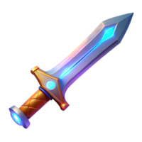 Luminous Dagger Fantasy Game 3D Model with Glowing Effects png