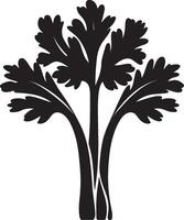 Black illustration of a celery icon vector