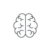 A brain icon on a white background vector