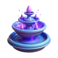 Enchanted Tiered Fountain 3D Render of a Magical Water Feature png