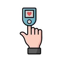 Portable Finger Pulse Oximeter for Home and Hospital Use vector