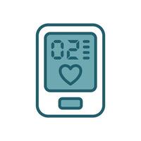 Digital Pulse Oximeter Device for Blood Oxygen and Heartbeat Monitoring vector