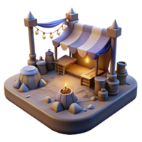 Fantasy Market Stall 3D Render of a Whimsical Shop png