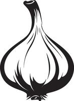 Simple garlic icon in black style vector