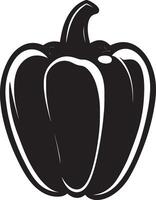 Minimalist black outline of a bell pepper in format vector