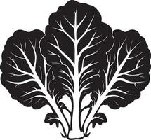 Minimalist black icon of kale in format vector