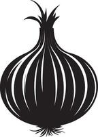 Simple onion icon in black style vector
