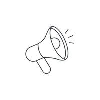 A megaphone icon on a white background vector