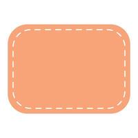 Peach Colored Square with Stitched Border, stitched border frame vector