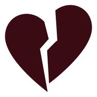 Breakup or Heartbreak creative icon Broken Heart symbol vector