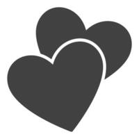 Hearts icon or symbol representing love and affection vector