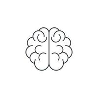 A brain icon on a white background vector