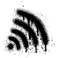signal icon in graffiti style on white background. vector