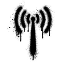 Spray Painted Graffiti signal icon Sprayed isolated with a white background. vector