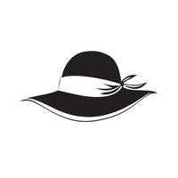 Minimalist black icon of a hat in format vector