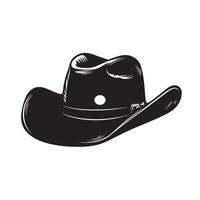 Minimalist black silhouette of a hat in format vector