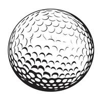 Minimalist black icon of a golf ball in format vector