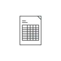 A spreadsheet icon on a white background vector