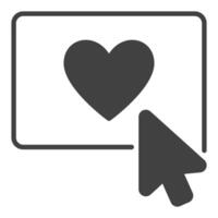 Mouse cursor with Heart icon Love design symbol vector