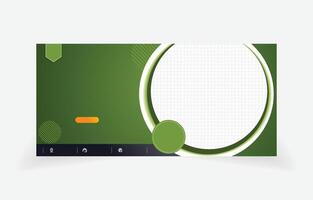 a green screen with a circular design vector