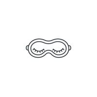 Sleep mask icon line illustration on white background vector