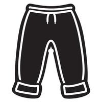 Pants symbol in black style vector