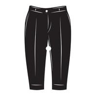 Trousers symbol in black style vector