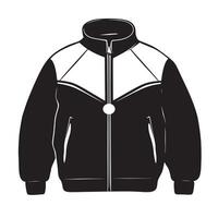 Minimalist black icon of a jacket in format vector