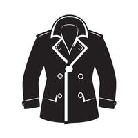 Minimalist black icon of a coat in format vector