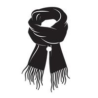 Minimalist black icon of a scarf in format vector