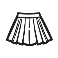Minimalist black icon of a skirt in format vector