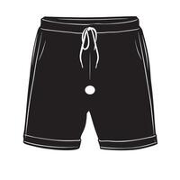 Shorts cloth simple silhouette black illustration vector