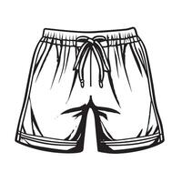 Minimalist black icon of shorts in format vector