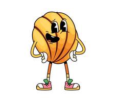 Shell shortbread cookie funny groovy retro dessert vector