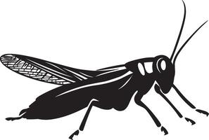 Grasshopper simple silhouette black illustration vector