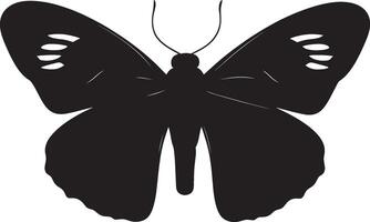 Simple moth icon in black style vector