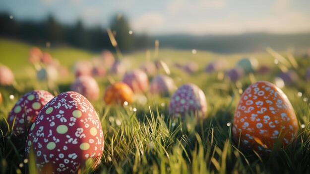 moteado sombra terminado vibrante huevo patrones foto