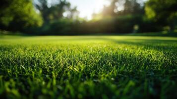 Golf Course Fairway with Lush Green Turf photo