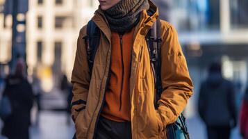 Stylish Lightweight Jacket on Urban Streets photo